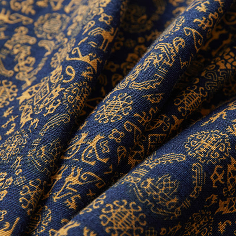 Płaszcz męski z bawełny Buddha Stones Fall o średniej długości, dwustronna kurtka - image 17