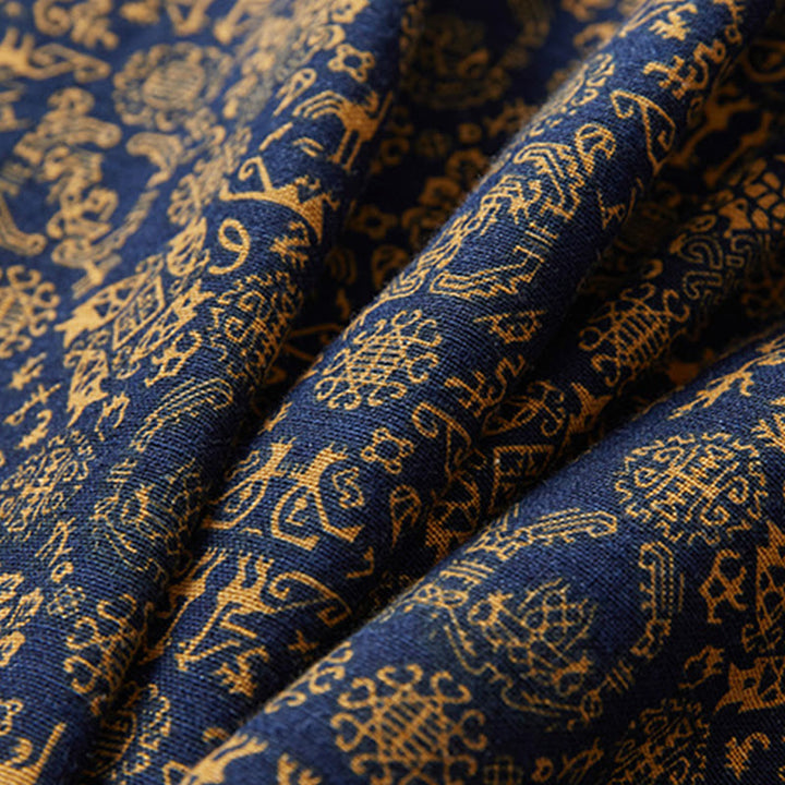 Płaszcz męski z bawełny Buddha Stones Fall o średniej długości, dwustronna kurtka - image 17