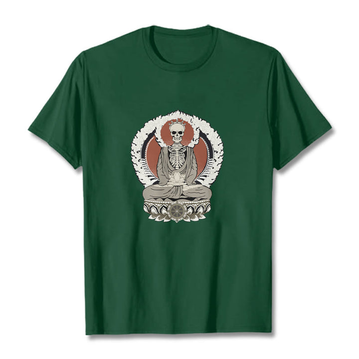Koszulka z nadrukiem szkieletu z Buddha Stones - ForestGreen - 2XL - image 10