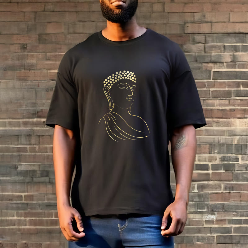 Koszulka z nadrukiem Buddha Stones Buddy Medytujący Wzór - image 3