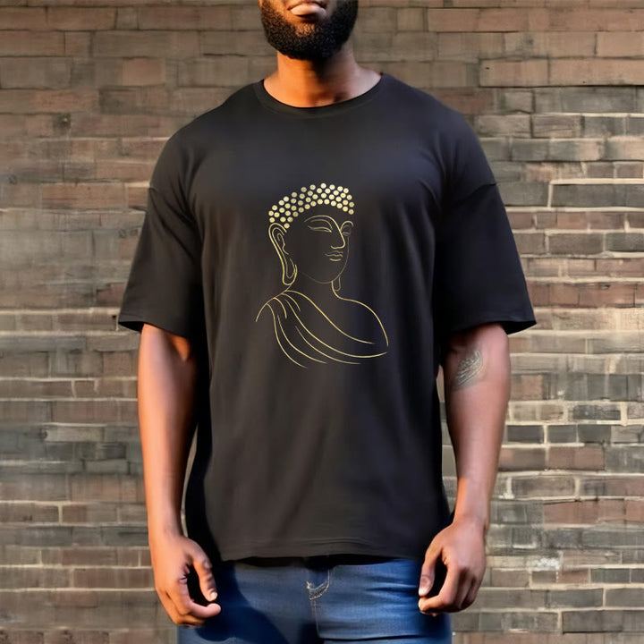 Koszulka z nadrukiem Buddha Stones Buddy Medytujący Wzór - image 3