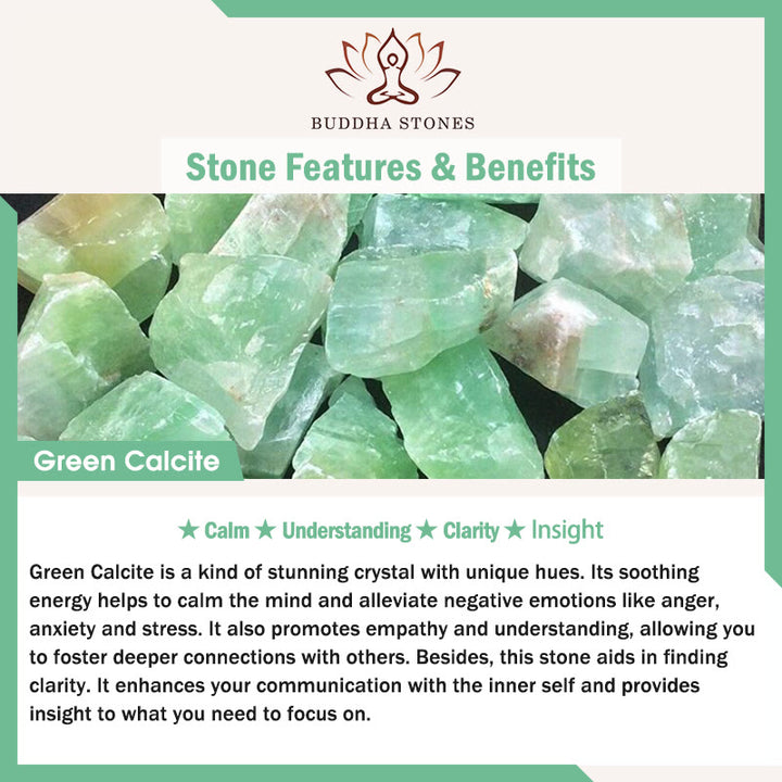 Buddha Stones Green Calcite Lovely Rabbit Charm Clarity