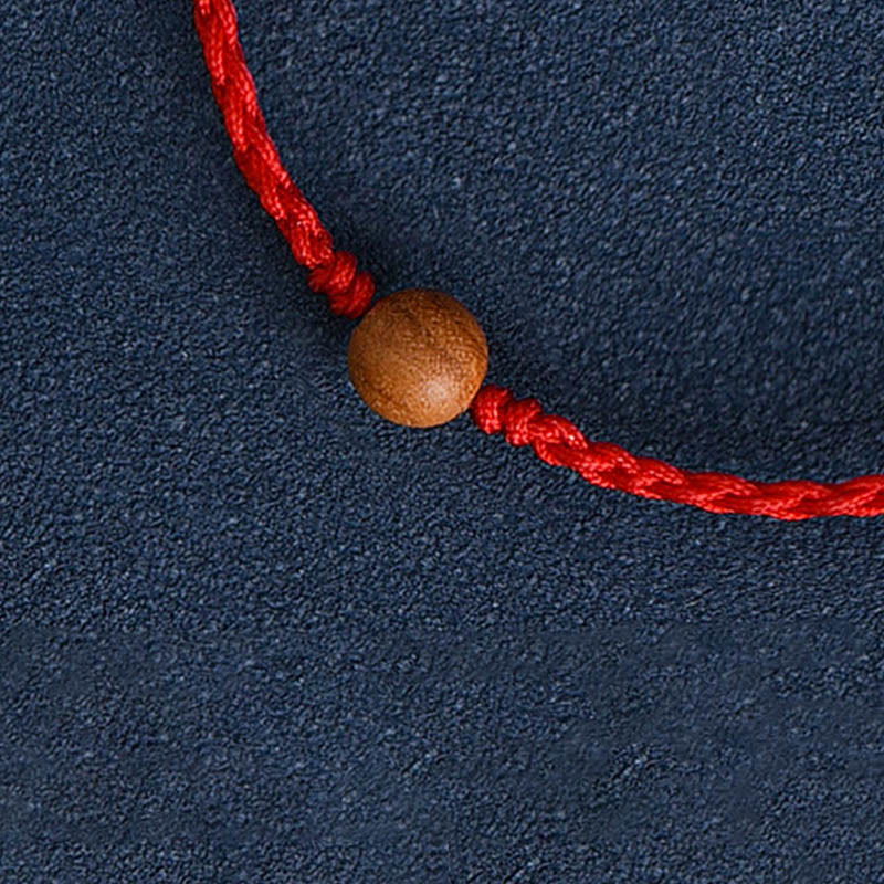 Buddha Stones Naturalne Koraliki Z Drewna Brzoskwiniowego Odpędzające Złe Duchy Bransoletka Pleciona