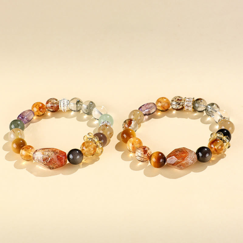 Buddha Stones Super Seven Crystal Topaz Obsidian Tiger Eye Positivity