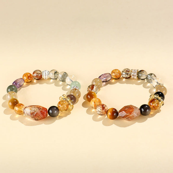 Buddha Stones Super Seven Crystal Topaz Obsidian Tiger Eye Positivity