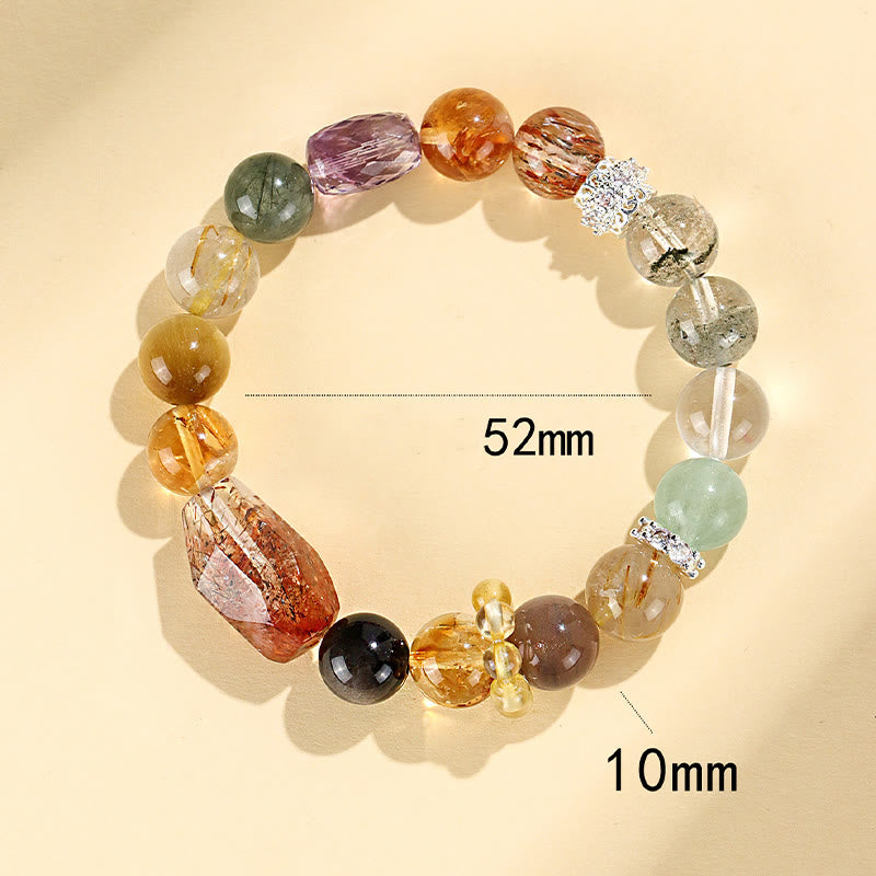Buddha Stones Super Seven Crystal Topaz Obsidian Tiger Eye Positivity