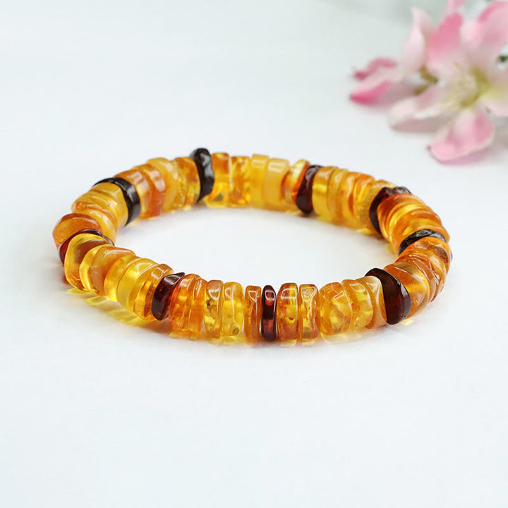 Bransoletka Buddha Stones Amber Peace Buckle Confidence