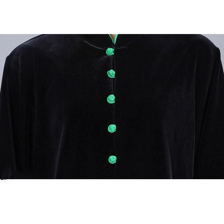 Buddha Stones 2 szt. Jesień Zima Tai Chi Medytacja Qigong Zen Praktyka Unisex Welur Pluszowy Zestaw Ubrań - image 3