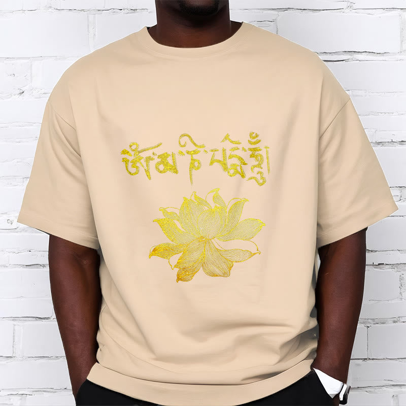 Buddha Stones Koszulka z sanskryckim motywem Golden Lotus - image 18