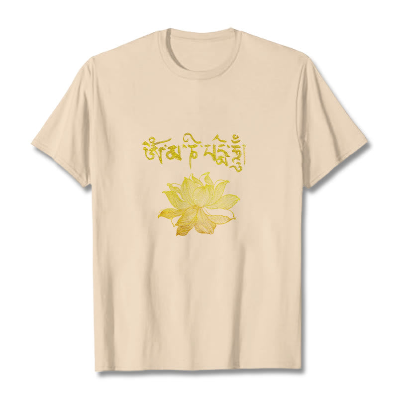 Buddha Stones Koszulka z sanskryckim motywem Golden Lotus - For - 2XL - image 17