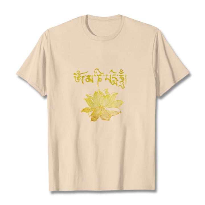 Buddha Stones Koszulka z sanskryckim motywem Golden Lotus - For - 2XL - image 17