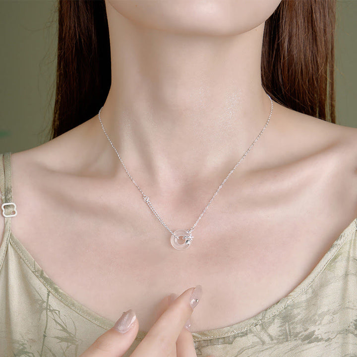 Buddha Stones 925 Srebro Sterlingowe Tulip Chalcedon Klamra Pokoju Naszyjnik Wisiorek Fortune - image 9