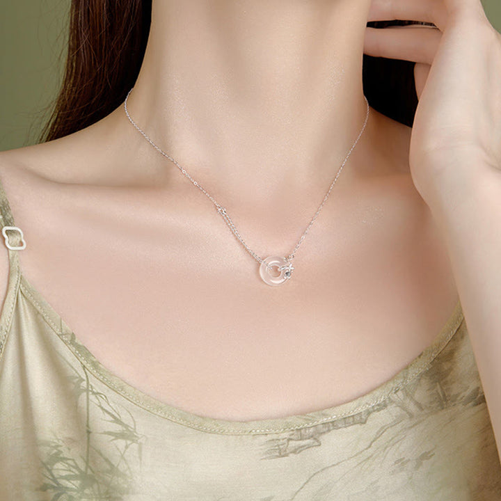 Buddha Stones 925 Srebro Sterlingowe Tulip Chalcedon Klamra Pokoju Naszyjnik Wisiorek Fortune - image 8