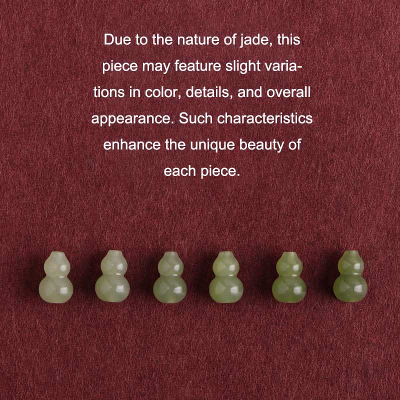 Buddha Stones Naturalny Hetian Jade Gourd Ochrona Szczęścia Bransoletka Pleciona Bransoletka na Nogę