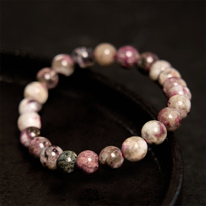Bransoletka z turmalinem i kwiatami śliwy Buddha Stones Balance