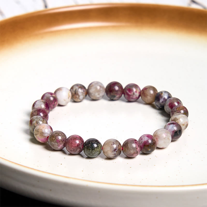 Bransoletka z turmalinem i kwiatami śliwy Buddha Stones Balance