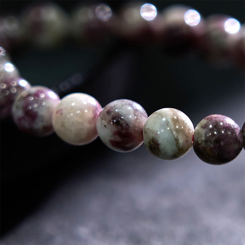 Bransoletka z turmalinem i kwiatami śliwy Buddha Stones Balance