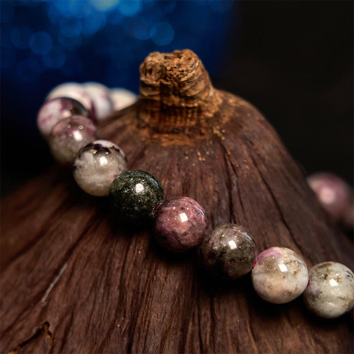 Bransoletka z turmalinem i kwiatami śliwy Buddha Stones Balance