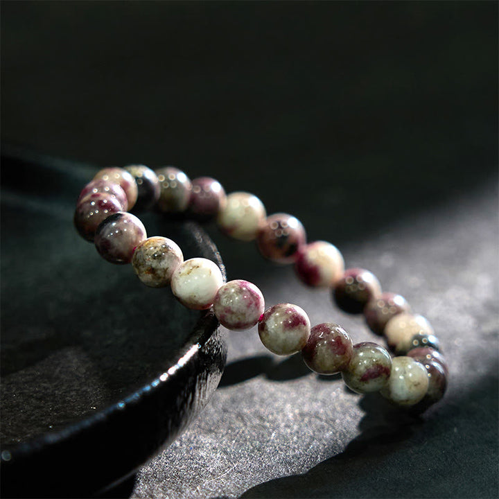 Bransoletka z turmalinem i kwiatami śliwy Buddha Stones Balance