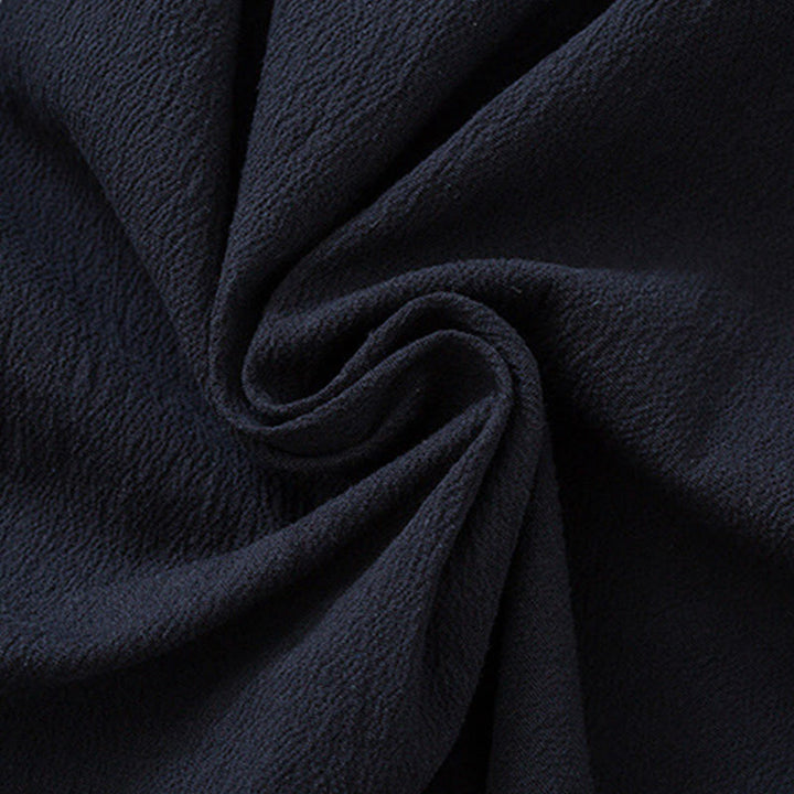 Buddha Stones Męski Żabkowy Garnitur Tang Bawełna Biały Żuraw Haft Kurtka Koszula Koszula Z Kieszeniami - image 8