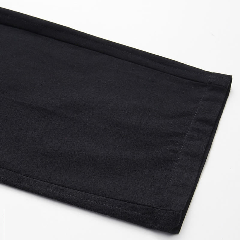 Buddha Stones 2 szt. Jesienny męski garnitur Tang z żabą i guzikami, bawełniana koszula z długim rękawem i spodniami - image 11