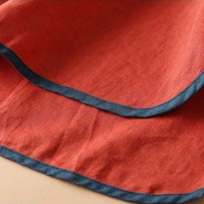 Koszula damska z długim rękawem z bawełny i lnu z motywem kwiatów Buddha Stones w stylu retro