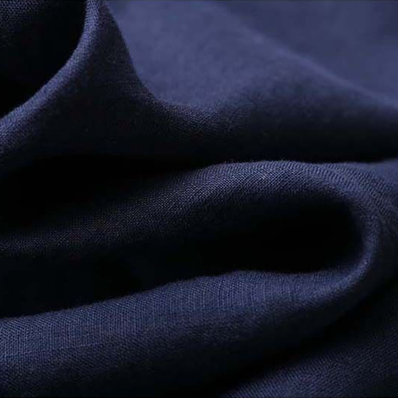 Koszula damska z długim rękawem z bawełny i lnu z motywem kwiatów Buddha Stones w stylu retro