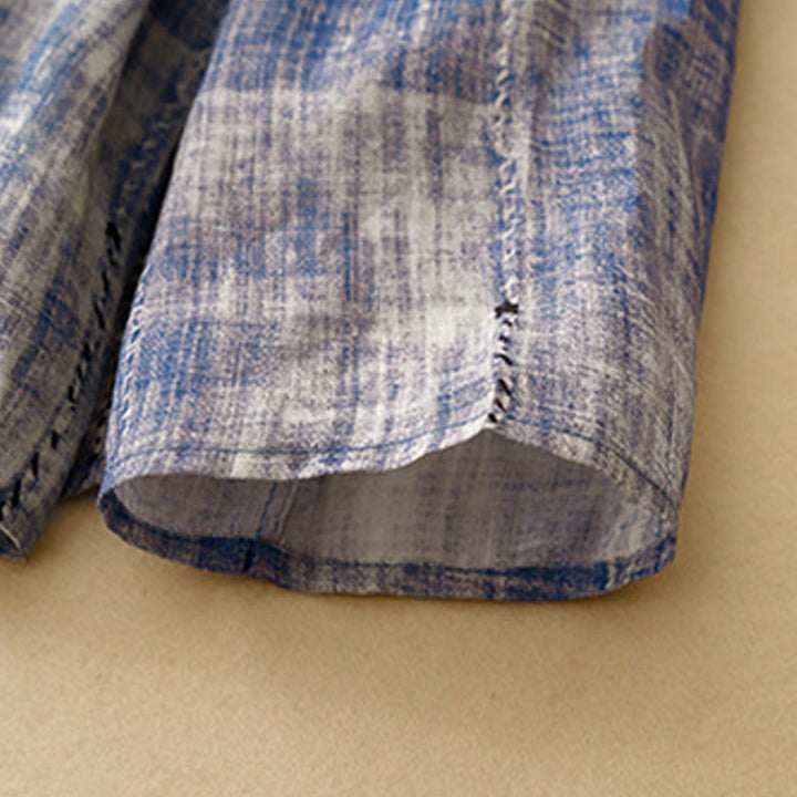 Koszula bawełniana z długim rękawem i guzikami w stylu tie-dye z Buddha Stones - image 8