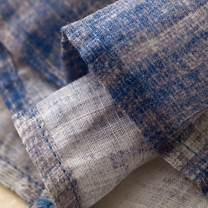 Koszula bawełniana z długim rękawem i guzikami w stylu tie-dye z Buddha Stones