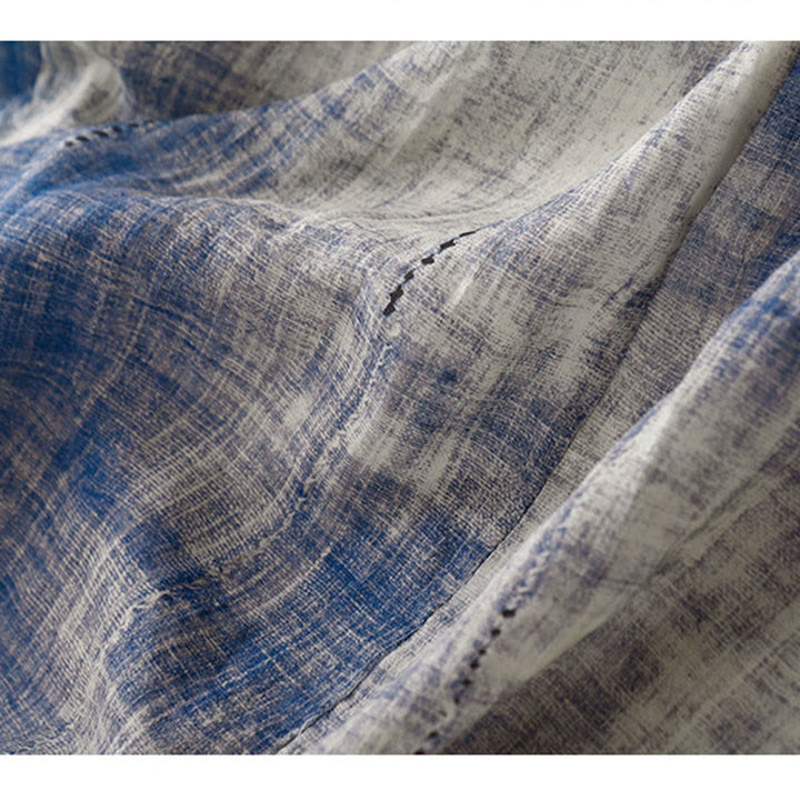 Koszula bawełniana z długim rękawem i guzikami w stylu tie-dye z Buddha Stones