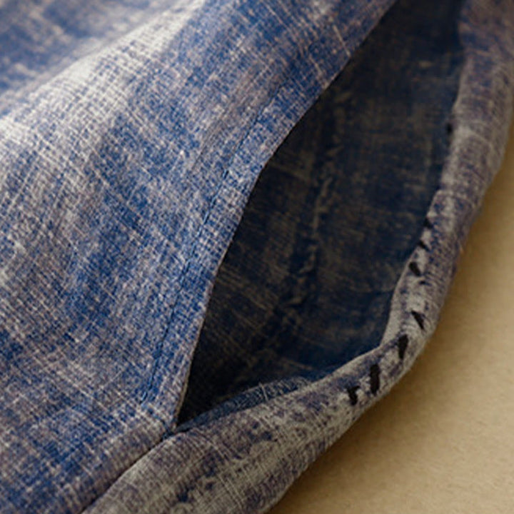 Koszula bawełniana z długim rękawem i guzikami w stylu tie-dye z Buddha Stones