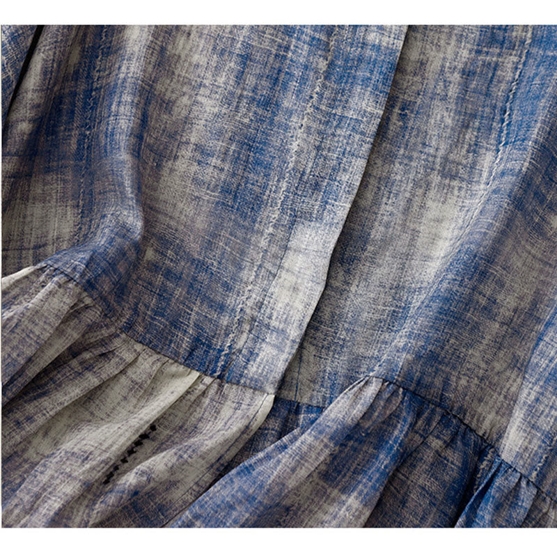 Koszula bawełniana z długim rękawem i guzikami w stylu tie-dye z Buddha Stones - image 9