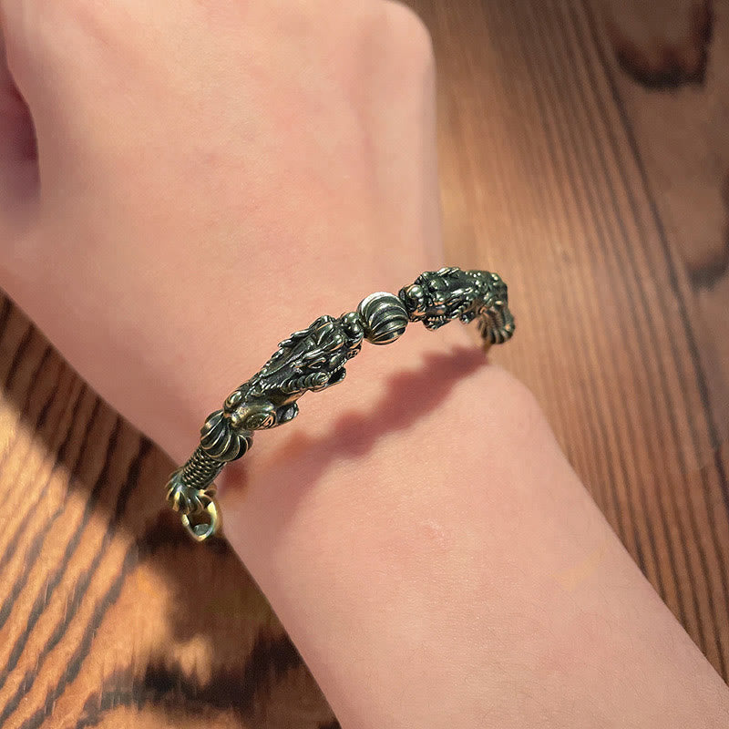 Buddha Stones Pi Xiu Miedź Szczęście Trzyma Z dala Złe Duchy Bransoletka Bangle