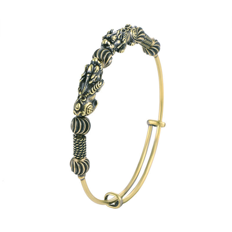 Buddha Stones Pi Xiu Miedź Szczęście Trzyma Z dala Złe Duchy Bransoletka Bangle