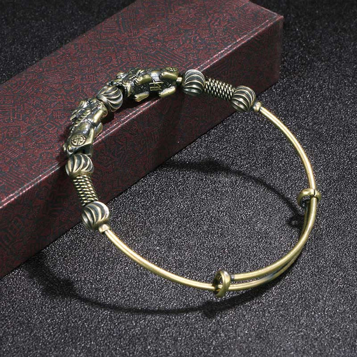 Buddha Stones Pi Xiu Miedź Szczęście Trzyma Z dala Złe Duchy Bransoletka Bangle
