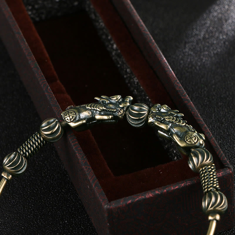 Buddha Stones Pi Xiu Miedź Szczęście Trzyma Z dala Złe Duchy Bransoletka Bangle