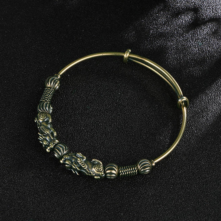 Buddha Stones Pi Xiu Miedź Szczęście Trzyma Z dala Złe Duchy Bransoletka Bangle