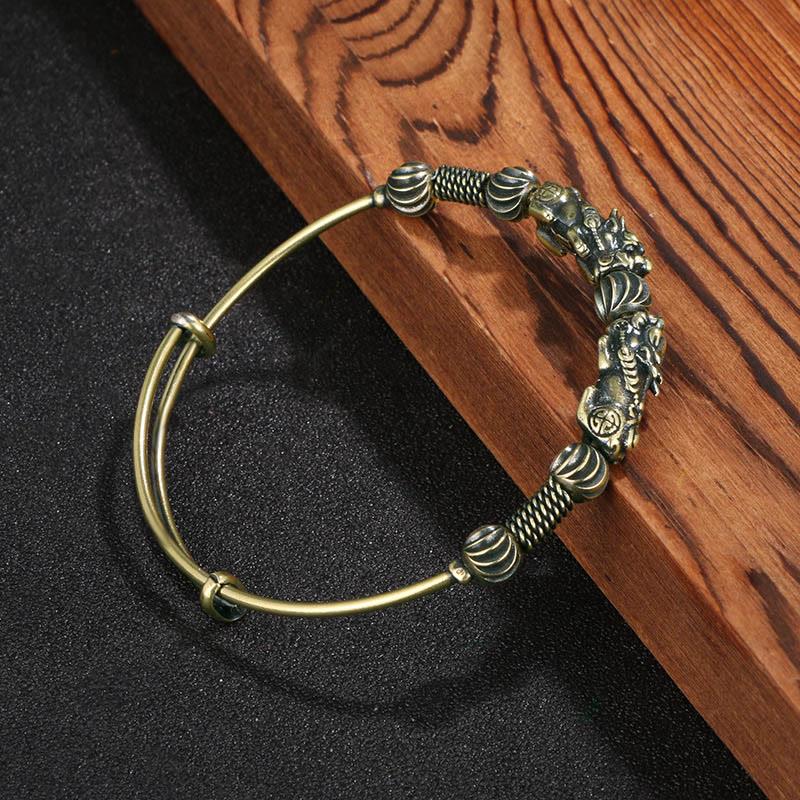Buddha Stones Pi Xiu Miedź Szczęście Trzyma Z dala Złe Duchy Bransoletka Bangle