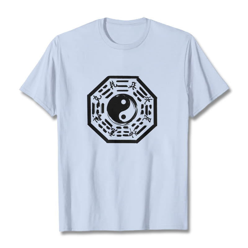 Koszulka z nadrukiem Ba Gua z motywem Buddha Stones - Jasnoniebieski - 2XL - image 12