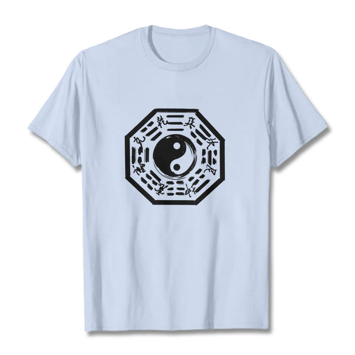Koszulka z nadrukiem Ba Gua z motywem Buddha Stones - Jasnoniebieski - 2XL - image 12