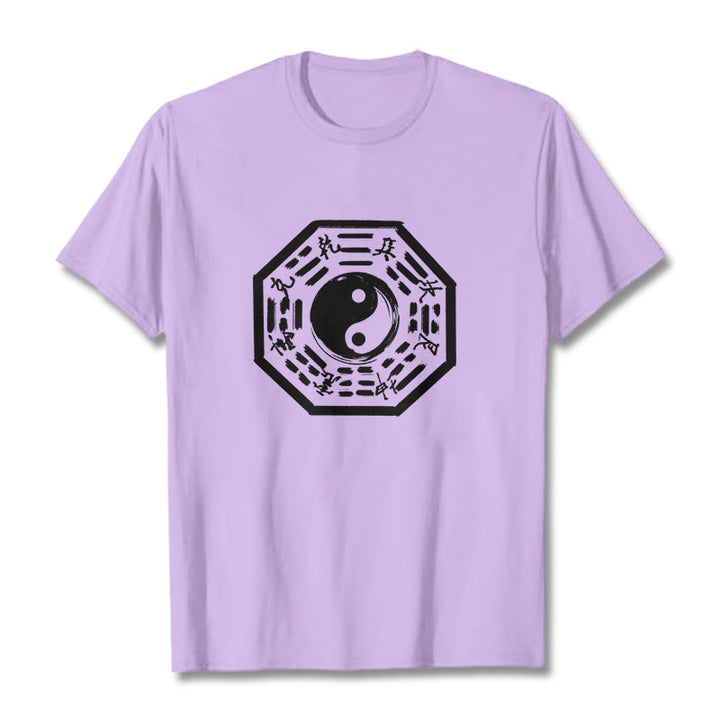 Koszulka z nadrukiem Ba Gua z motywem Buddha Stones - Śliwka - 2XL - image 16