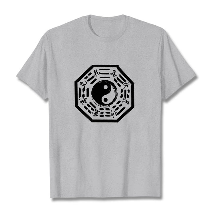 Koszulka z nadrukiem Ba Gua z motywem Buddha Stones - Jasnoszary - 2XL - image 10