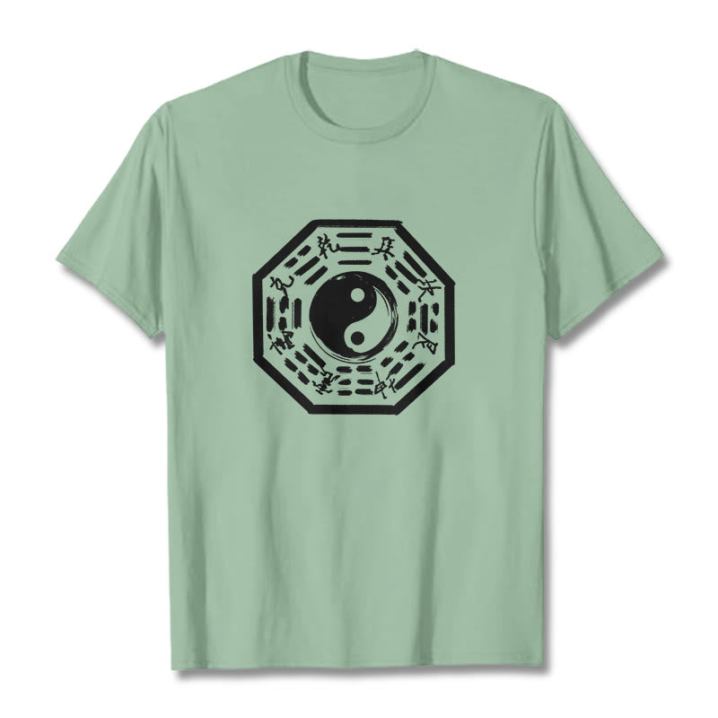Koszulka z nadrukiem Ba Gua z motywem Buddha Stones - PaleGreen - 2XL - image 14