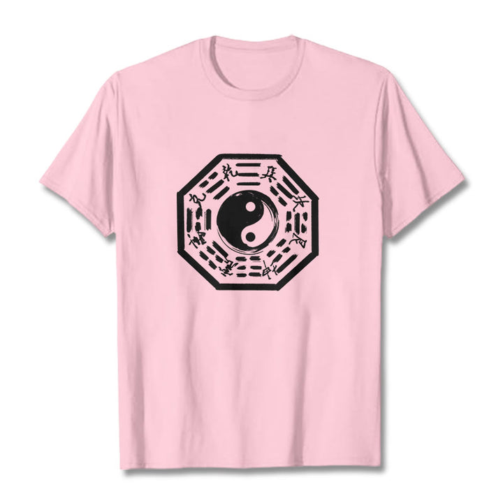 Koszulka z nadrukiem Ba Gua z motywem Buddha Stones - Jasnoróżowy - 2XL - image 18