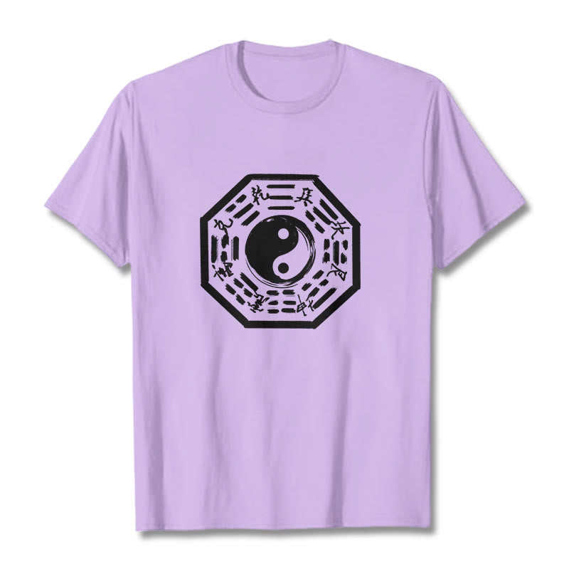 Koszulka z nadrukiem Ba Gua z motywem Buddha Stones - Śliwka - 2XL - image 17