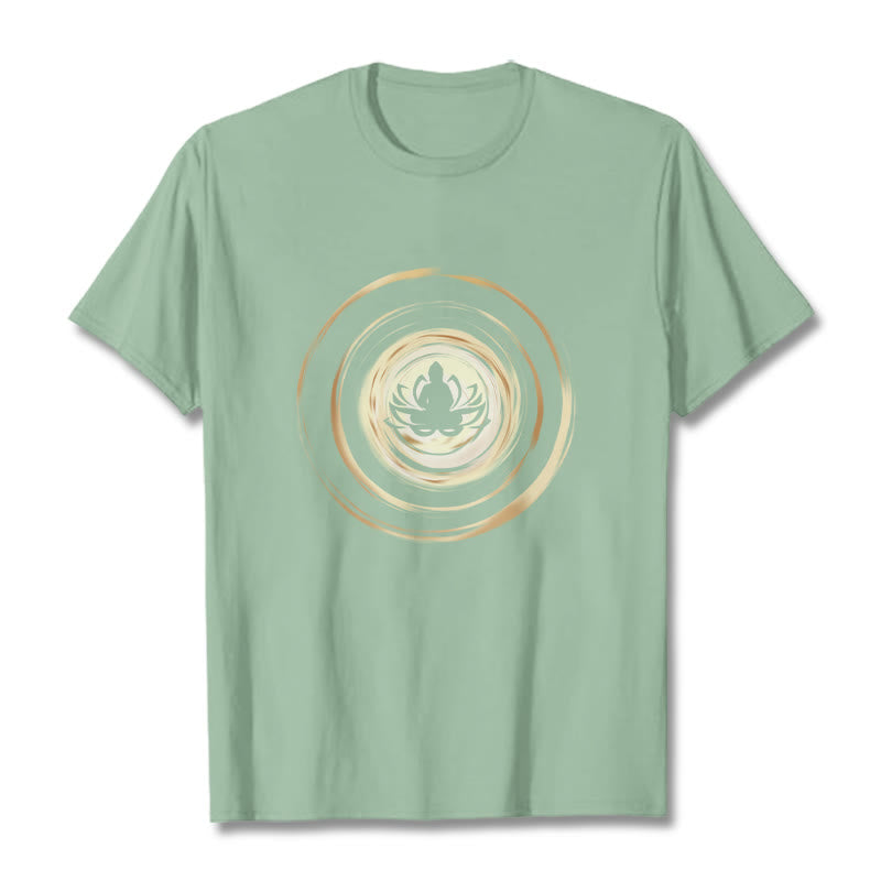 Koszulka z nadrukiem Buddha Stones Medytujący Budda Lotos - PaleGreen - 2XL - image 14