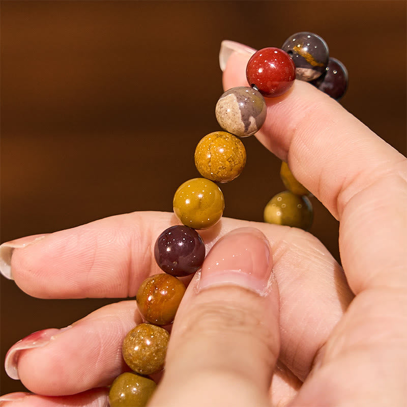 Bransoletka z Buddha Stones Mookaite do rozwoju emocjonalnego