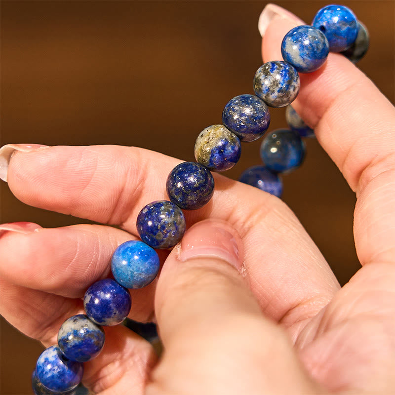Bransoletka z Buddha Stones, lazurytu i lapis lazuli z pozytywną równowagą - image 5