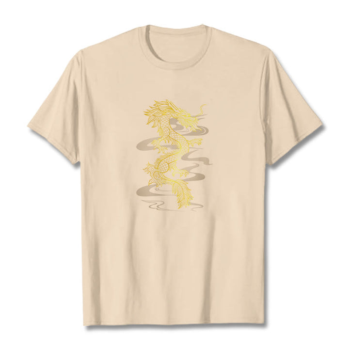 Koszulka z bawełny Buddha Stones Golden Dragon - For - 2XL - image 12