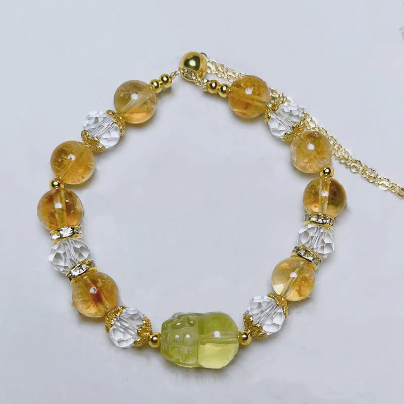 Bransoletka z naturalnego cytrynu PiXiu z Buddha Stones
